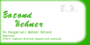 botond wehner business card